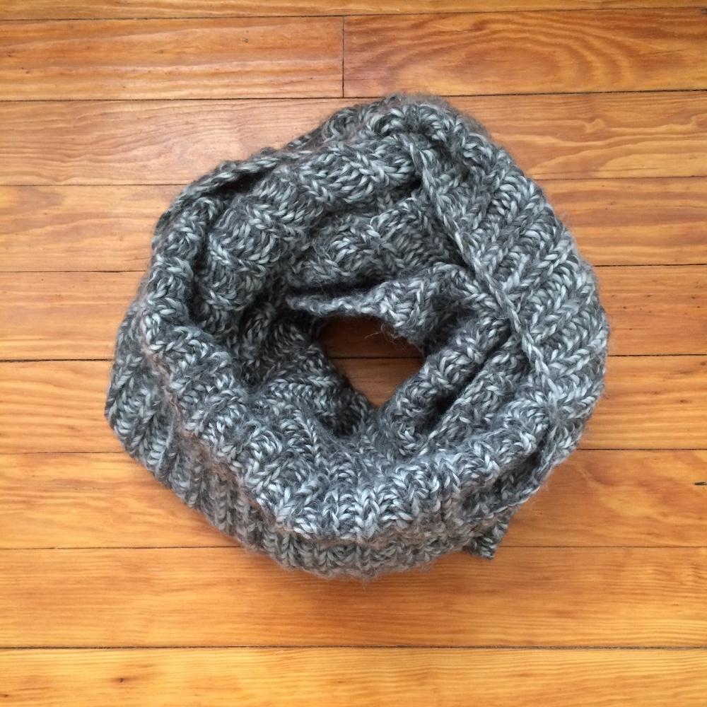 Gray Heathered Infinity Scarf